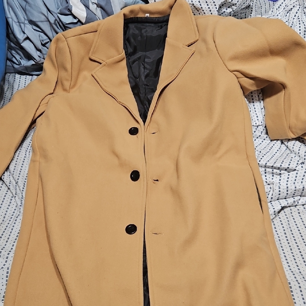 BRAND NEW MENS PEA COAT...NEVER BEEN WORN...5X BUT FITS LIKE A 2X EUROPEAN SIZE
